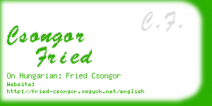 csongor fried business card